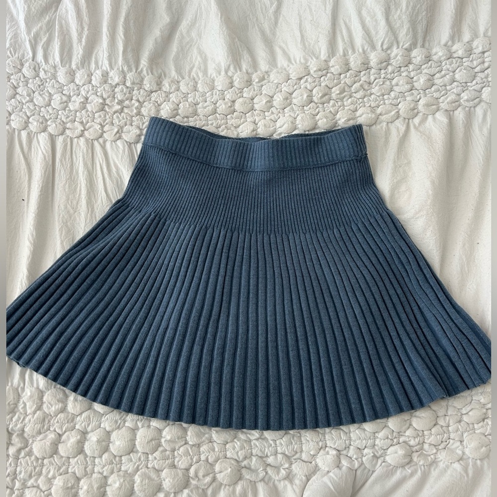 Aerie Blue Pleated Skirt NWT
